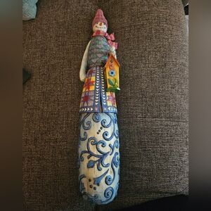 Jim Shore Heartwood Creek Winter Roost Snowman AS IS